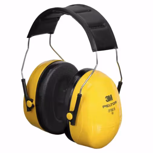 Yellow 3M PELTOR Optime 98 H9A over-the-head earmuffs