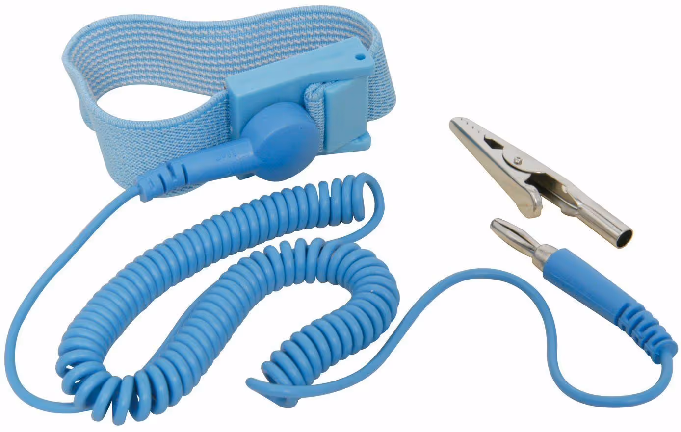 Adjustable antistatic ESD wrist strap band with grounding cord
