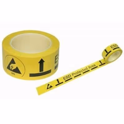 Yellow ESD floor tape for marking ESD protected areas